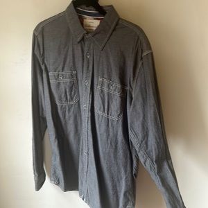 Men’s large denim button up